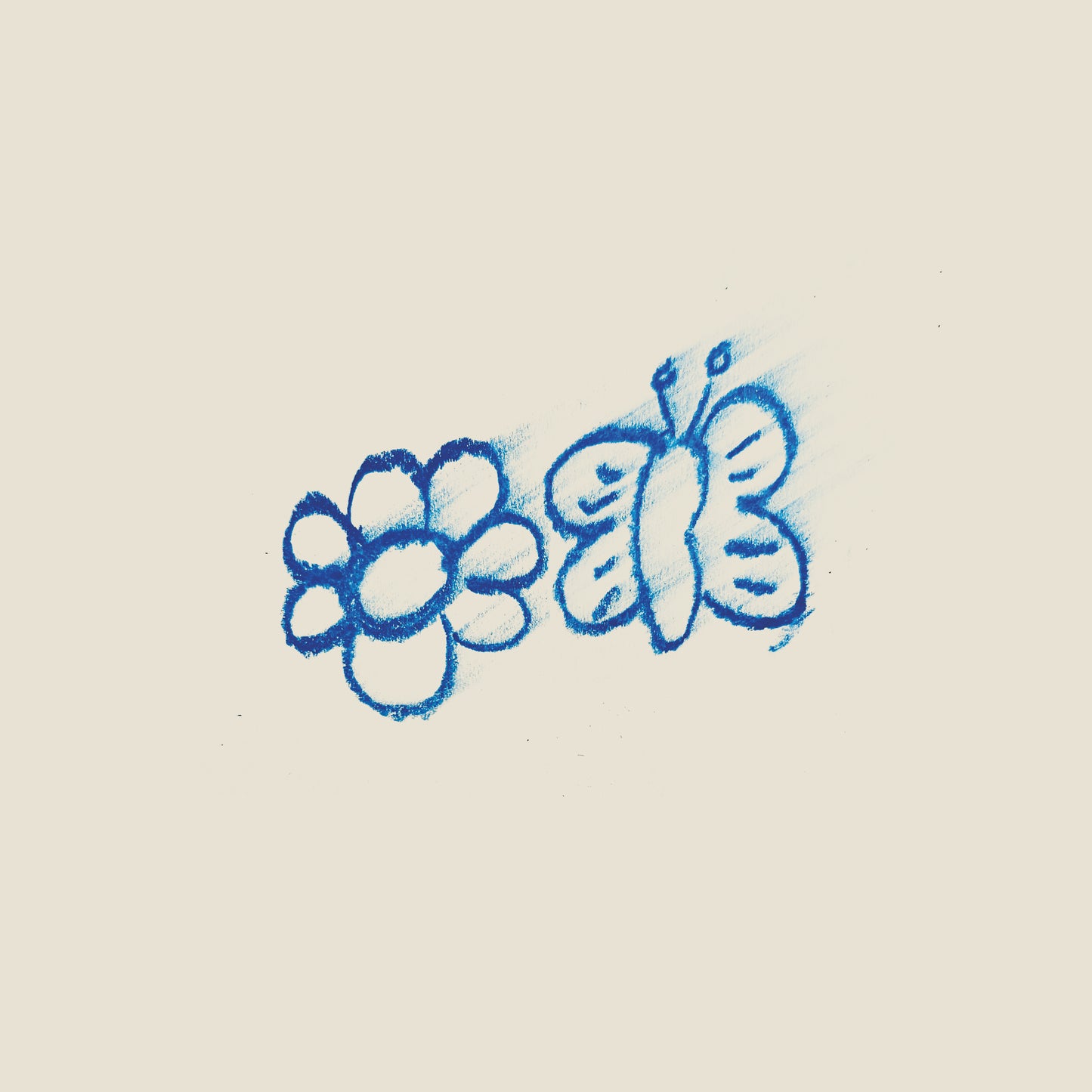 Vinyle "Une fleur et des papillons"